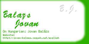 balazs jovan business card